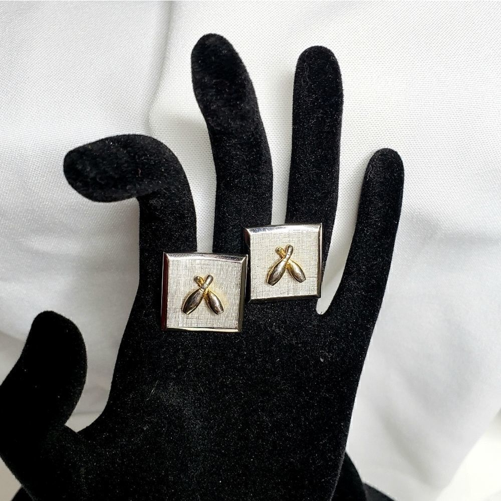 Swank | Vintage Silver Bowling Pin Cuff Links
